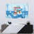 Christmas Fishing Tapestry with Santa Claus Reindeer Iceberg and Merry Fishmas Design - Wonder Print Shop