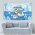 Christmas Fishing Tapestry with Santa Claus Reindeer Iceberg and Merry Fishmas Design - Wonder Print Shop