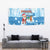 Christmas Fishing Tapestry with Santa Claus Reindeer Iceberg and Merry Fishmas Design - Wonder Print Shop