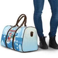 Christmas Fishing Travel Bag with Santa Claus Reindeer Iceberg and Merry Fishmas Design - Wonder Print Shop
