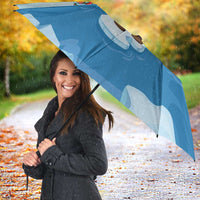 Christmas Fishing Umbrella with Santa Claus Reindeer Iceberg and Merry Fishmas Design - Wonder Print Shop