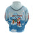 Christmas Fishing Zip Hoodie with Santa Claus Reindeer Iceberg and Merry Fishmas Design - Wonder Print Shop