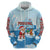 Christmas Fishing Zip Hoodie with Santa Claus Reindeer Iceberg and Merry Fishmas Design - Wonder Print Shop