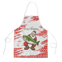 Christmas Fishing Apron with Santa Claus Fish Tree and Red Snowflake Pattern - Wonder Print Shop
