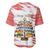 Christmas Fishing Baseball Jersey with Santa Claus Fish Tree and Red Snowflake Pattern - Wonder Print Shop
