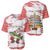 Christmas Fishing Baseball Jersey with Santa Claus Fish Tree and Red Snowflake Pattern - Wonder Print Shop