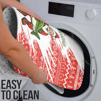 Christmas Fishing Bathroom Set with Santa Claus Fish Tree and Red Snowflake Pattern - Wonder Print Shop