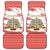 Christmas Fishing Car Mats with Santa Claus Fish Tree and Red Snowflake Pattern - Wonder Print Shop