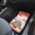 Christmas Fishing Car Mats with Santa Claus Fish Tree and Red Snowflake Pattern - Wonder Print Shop