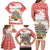 Christmas Fishing Family Matching Long Sleeve Bodycon Dress and Hawaiian Shirt with Santa Claus Fish Tree and Red Snowflake Pattern - Wonder Print Shop