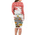 Christmas Fishing Family Matching Long Sleeve Bodycon Dress and Hawaiian Shirt with Santa Claus Fish Tree and Red Snowflake Pattern - Wonder Print Shop
