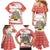 Christmas Fishing Family Matching Mermaid Dress and Hawaiian Shirt with Santa Claus Fish Tree and Red Snowflake Pattern - Wonder Print Shop