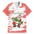Christmas Fishing Family Matching Off Shoulder Maxi Dress and Hawaiian Shirt with Santa Claus Fish Tree and Red Snowflake Pattern - Wonder Print Shop