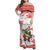 Christmas Fishing Family Matching Off Shoulder Maxi Dress and Hawaiian Shirt with Santa Claus Fish Tree and Red Snowflake Pattern - Wonder Print Shop