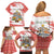 Christmas Fishing Family Matching Off Shoulder Short Dress and Hawaiian Shirt with Santa Claus Fish Tree and Red Snowflake Pattern - Wonder Print Shop