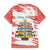 Christmas Fishing Family Matching Off Shoulder Short Dress and Hawaiian Shirt with Santa Claus Fish Tree and Red Snowflake Pattern - Wonder Print Shop