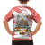 Christmas Fishing Family Matching Short Sleeve Bodycon Dress and Hawaiian Shirt with Santa Claus Fish Tree and Red Snowflake Pattern - Wonder Print Shop