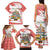 Christmas Fishing Family Matching Tank Maxi Dress and Hawaiian Shirt with Santa Claus Fish Tree and Red Snowflake Pattern - Wonder Print Shop