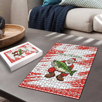 Christmas Fishing Puzzle with Santa Claus Fish Tree and Red Snowflake Pattern - Wonder Print Shop