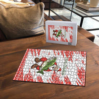 Christmas Fishing Puzzle with Santa Claus Fish Tree and Red Snowflake Pattern - Wonder Print Shop