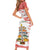 Christmas Fishing Short Sleeve Bodycon Dress with Santa Claus Fish Tree and Red Snowflake Pattern - Wonder Print Shop