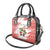 Christmas Fishing Shoulder Handbag with Santa Claus Fish Tree and Red Snowflake Pattern - Wonder Print Shop