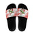 Christmas Fishing Slide Sandals with Santa Claus Fish Tree and Red Snowflake Pattern - Wonder Print Shop