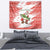 Christmas Fishing Tapestry with Santa Claus Fish Tree and Red Snowflake Pattern - Wonder Print Shop