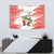 Christmas Fishing Tapestry with Santa Claus Fish Tree and Red Snowflake Pattern - Wonder Print Shop