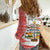 Christmas Fishing Women Casual Shirt with Santa Claus Fish Tree and Red Snowflake Pattern - Wonder Print Shop