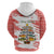 Christmas Fishing Zip Hoodie with Santa Claus Fish Tree and Red Snowflake Pattern - Wonder Print Shop