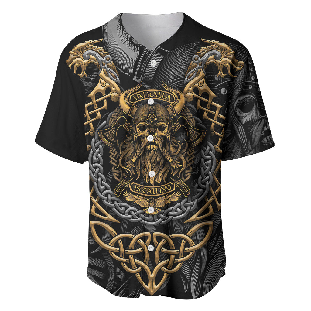 Viking Warrior Tatto Baseball Jersey Valhalla Is Calling - Wonder Print Shop