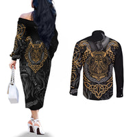 viking-warrior-tatto-couples-matching-off-the-shoulder-long-sleeve-dress-and-long-sleeve-button-shirts-valhalla-is-calling