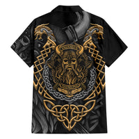 Viking Warrior Tatto Family Matching Long Sleeve Bodycon Dress and Hawaiian Shirt Valhalla Is Calling - Wonder Print Shop