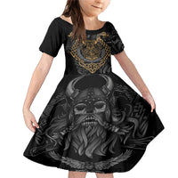Viking Warrior Tatto Family Matching Mermaid Dress and Hawaiian Shirt Valhalla Is Calling - Wonder Print Shop