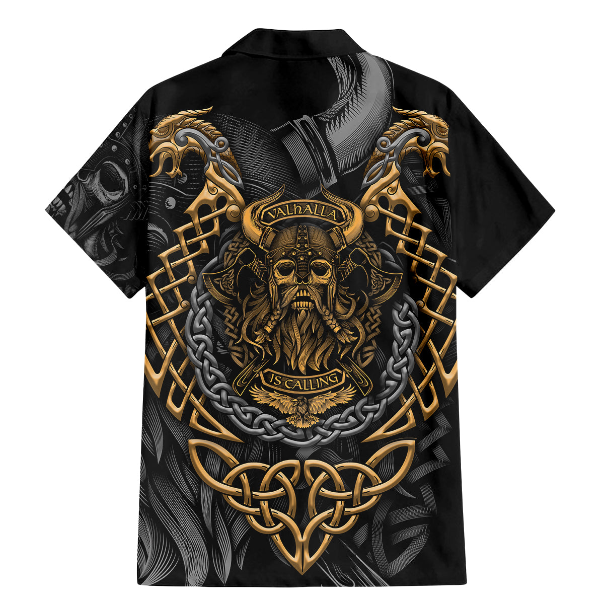 Viking Warrior Tatto Family Matching Mermaid Dress and Hawaiian Shirt Valhalla Is Calling - Wonder Print Shop