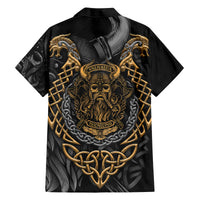 Viking Warrior Tatto Family Matching Off Shoulder Maxi Dress and Hawaiian Shirt Valhalla Is Calling - Wonder Print Shop