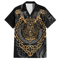 Viking Warrior Tatto Family Matching Short Sleeve Bodycon Dress and Hawaiian Shirt Valhalla Is Calling - Wonder Print Shop