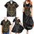 Viking Warrior Tatto Family Matching Summer Maxi Dress and Hawaiian Shirt Valhalla Is Calling - Wonder Print Shop