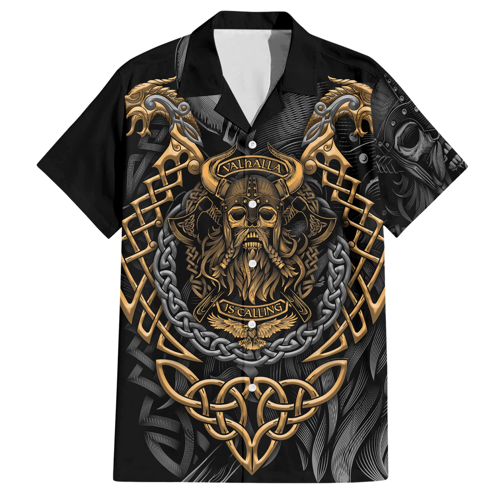Viking Warrior Tatto Hawaiian Shirt Valhalla Is Calling - Wonder Print Shop
