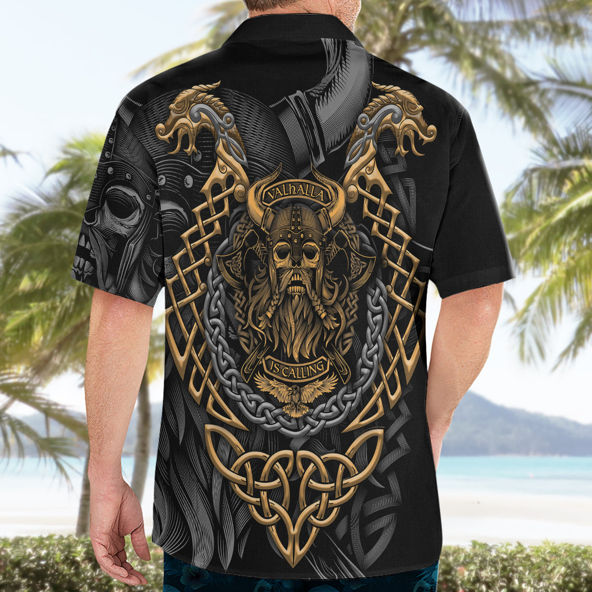 Viking Warrior Tatto Hawaiian Shirt Valhalla Is Calling - Wonder Print Shop