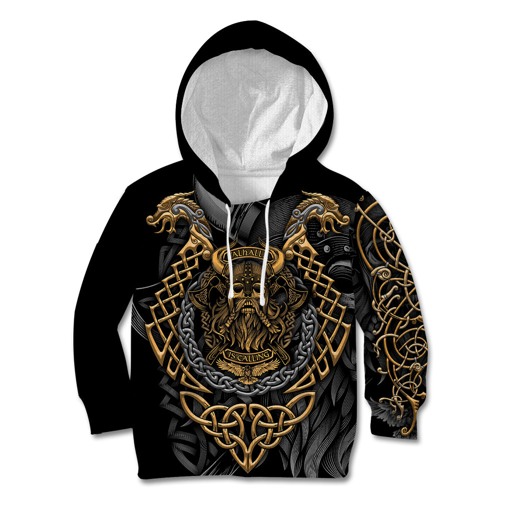Viking Warrior Tatto Kid Hoodie Valhalla Is Calling - Wonder Print Shop