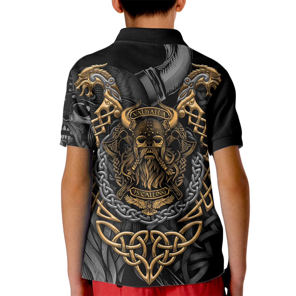 Viking Warrior Tatto Kid Polo Shirt Valhalla Is Calling - Wonder Print Shop