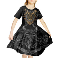 Viking Warrior Tatto Kid Short Sleeve Dress Valhalla Is Calling - Wonder Print Shop