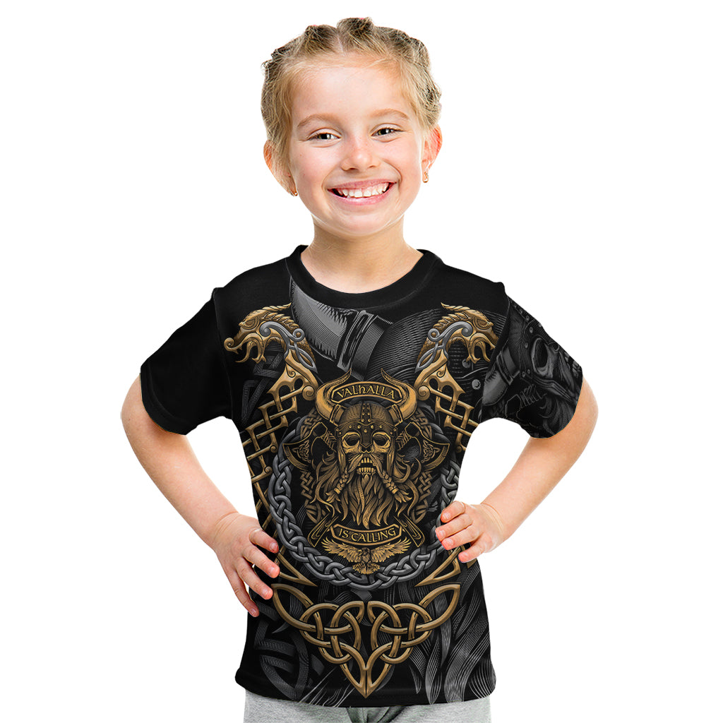 Viking Warrior Tatto Kid T Shirt Valhalla Is Calling - Wonder Print Shop