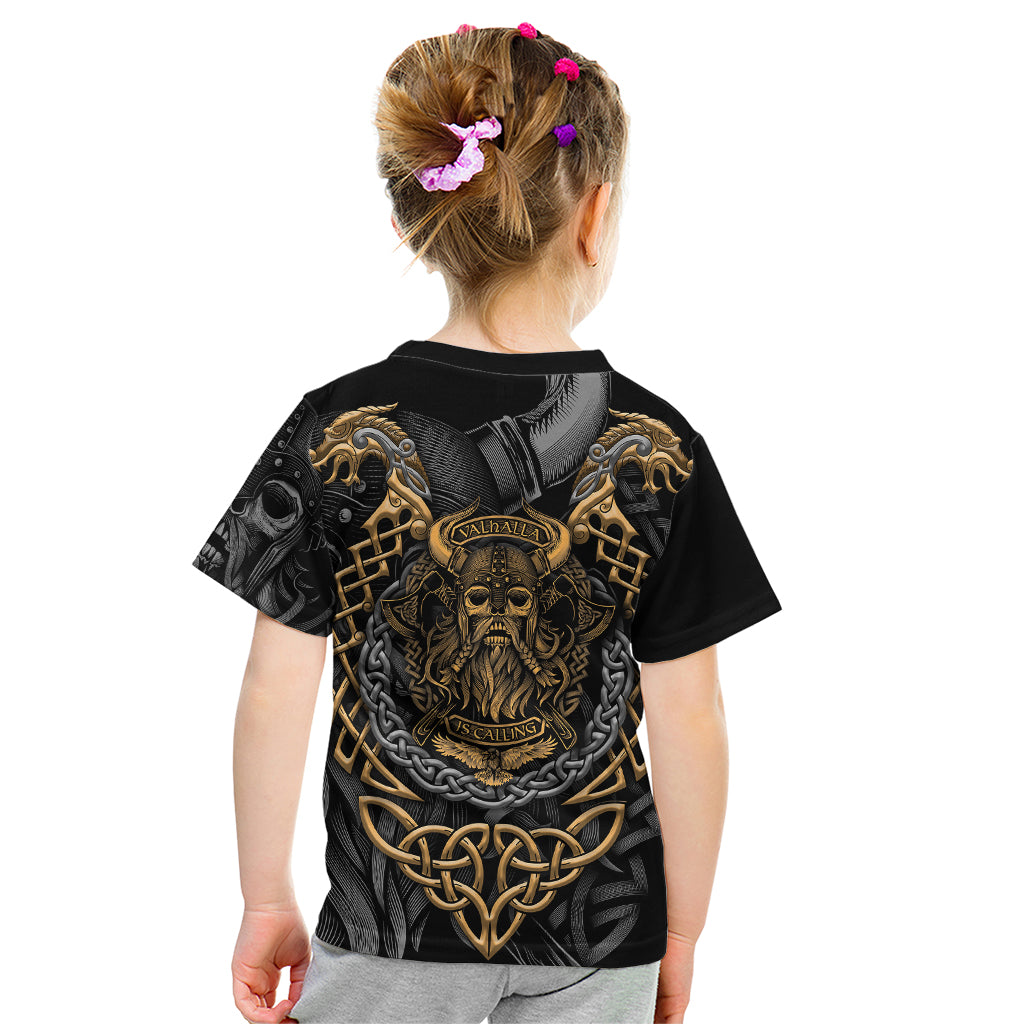 Viking Warrior Tatto Kid T Shirt Valhalla Is Calling - Wonder Print Shop