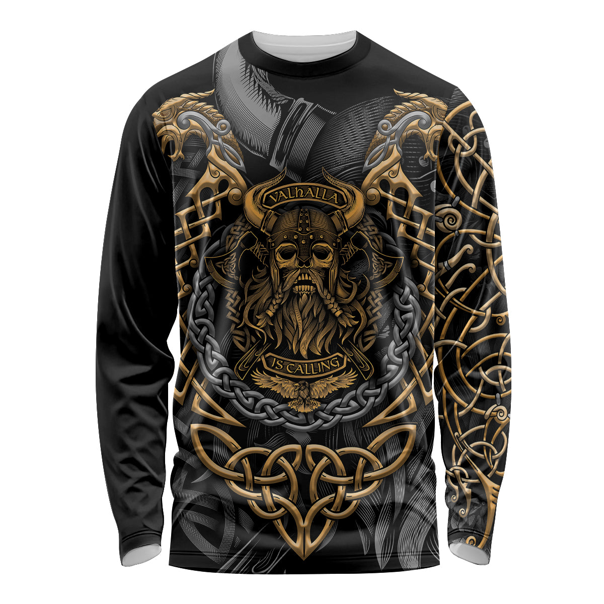 Viking Warrior Tatto Long Sleeve Shirt Valhalla Is Calling - Wonder Print Shop