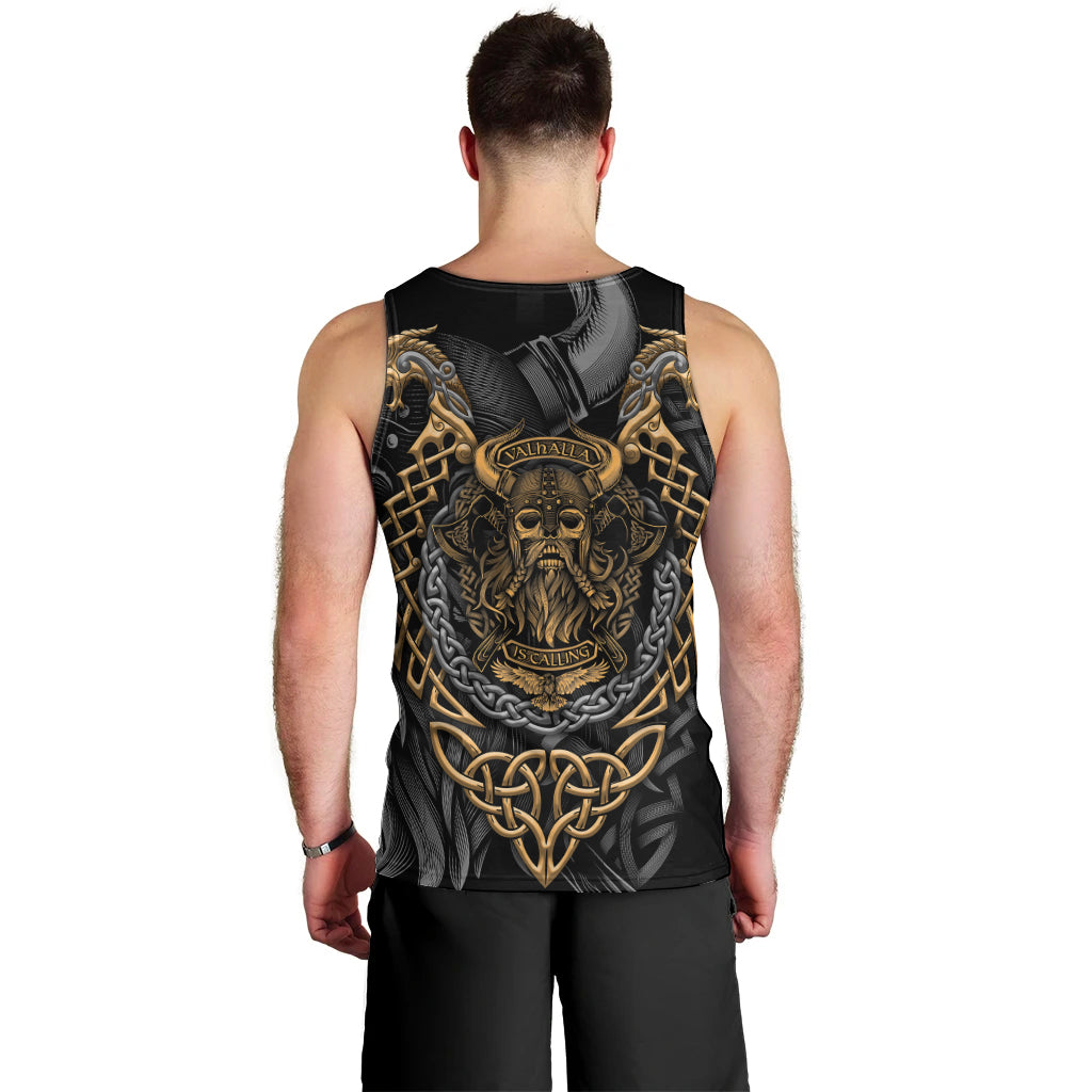 Viking Warrior Tatto Men Tank Top Valhalla Is Calling - Wonder Print Shop