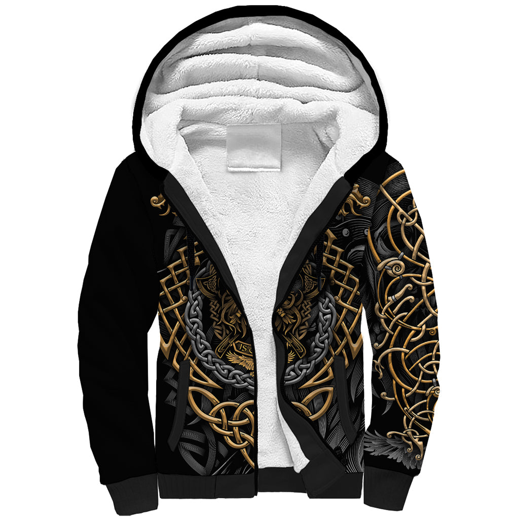 Viking Warrior Tatto Sherpa Hoodie Valhalla Is Calling - Wonder Print Shop