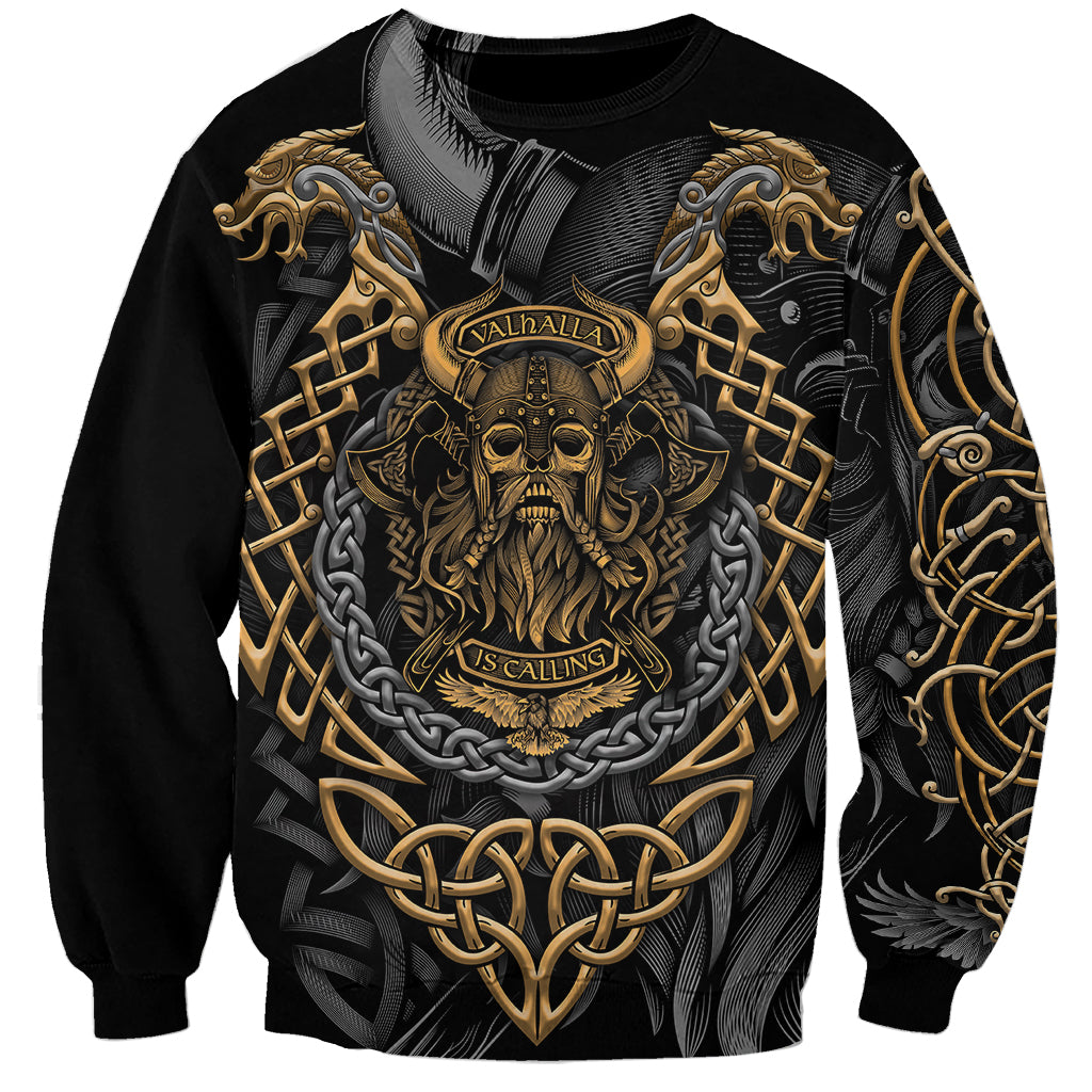 Viking Warrior Tatto Sweatshirt Valhalla Is Calling - Wonder Print Shop